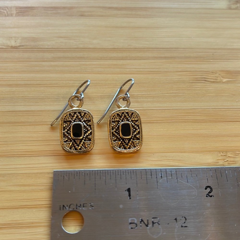 Silver Art Deco Drop Earrings